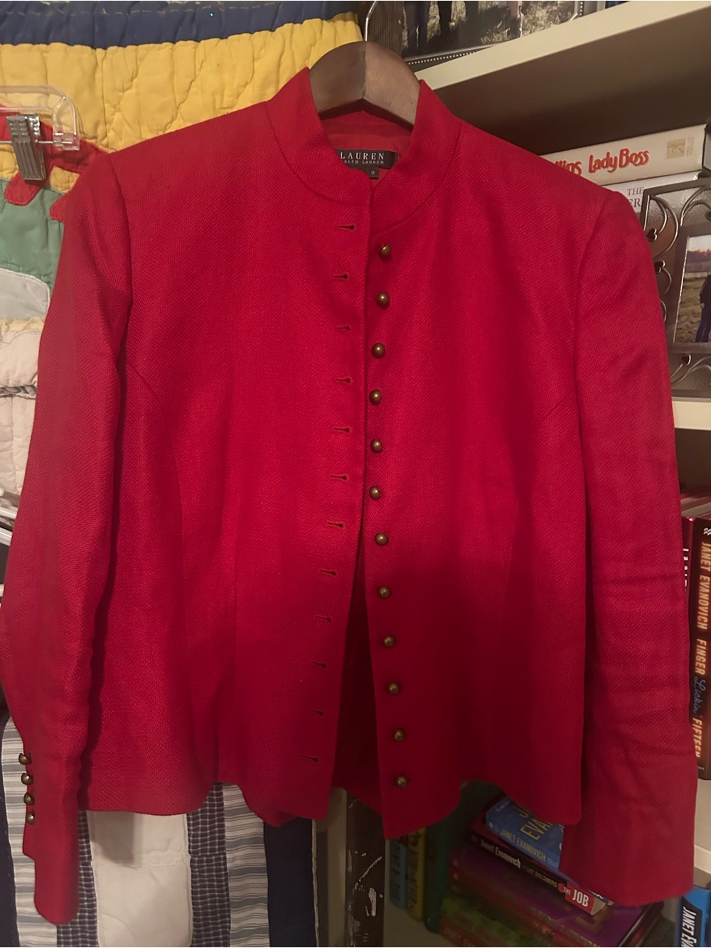 Lauren Ralph Lauren Red Linen Blazer Jacket